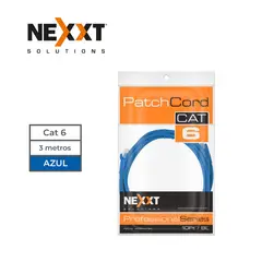 NEXXT SOLUTIONS - Cable Patch Cord Nexxt UTP Cat6 AB361NXT24 3 mts Azul
