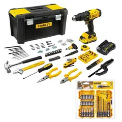 STANLEY - Taladro Percutor 1/2" 20V Inc Bat+Set Accs 27 Pzs SCD711C1H-K1