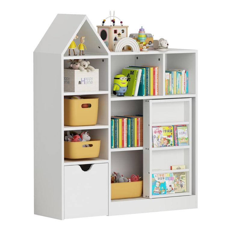 Organizador Juguetero Librero Infantil Samin Blanco Petrox Home