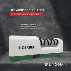 TIGERBEE - AFILADOR DE CUCHILLOS ELECTRICO DE 3 ETAPAS