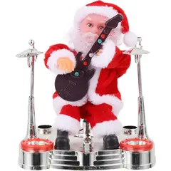 GENERICO - Papa Noel Guitarrista Santa claus musical muñeco eléctrico
