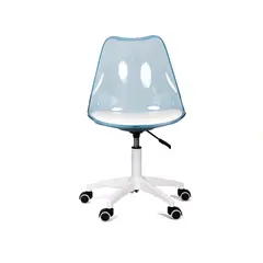 GRUPO CB - Silla Giratoria Acolchada Modelo Eames Azul Translúcido