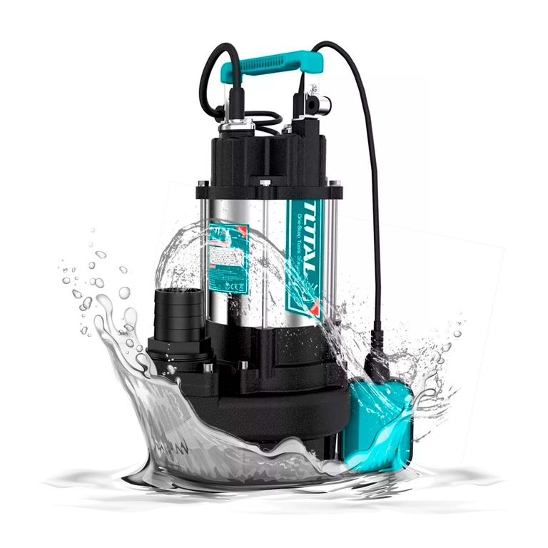 BOMBA SUMERGIBLE AGUA SUCIALIMPIA 1HP 750W TOTAL - TWP775016-5