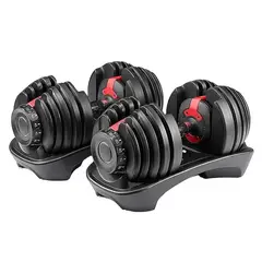 GENERICO - PAR DE MANCUERNAS AJUSTABLE DE HIERRO FUNDIDO 24KG