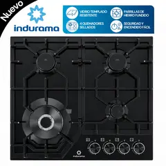 INDURAMA - Encimera A Gas Indurama EGASI-604CGNE 4h