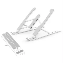 GENERICO - Soporte base para laptop o tablet graduable Blanco