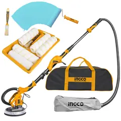 INGCO TOOLS - LIJADORA DE PARED Y TECHO FINO ACABADO 12 LIJAS KIT DUMBO PINTOR INGCO