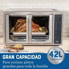 OSTER - Horno digital con freidora de aire 42L y puertas francesas TSSTTVFDDAF