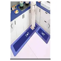 GENERICO - Set de 2 Alfombra Antideslizante Piso de Cocina