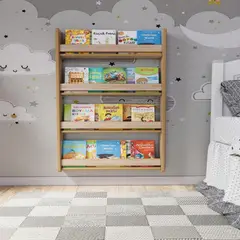 TU MESITA - Librero Infantil TU MESITA Flotante Leo color Duna 4 niveles