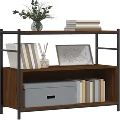 TU MESITA - Estante Librero Industrial Ringo color Marrón 1 nivel