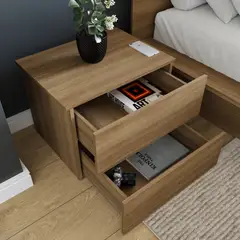 GENERICO - Velador Moderno Akemi Marrón R&R MUEBLES