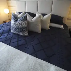 CLAUDIA RIVA HOME - Funda Edredón Rombos Azul