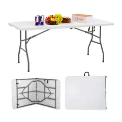 GENERICO - MESA PLEGABLE BLANCO MULTIUSO HOME 180M JARDÍN COMEDOR CASA - MSA-180