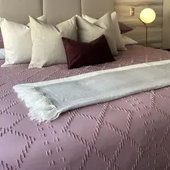 CLAUDIA RIVA HOME - Funda Edredón Rombos Lila