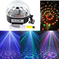 GENERICO - Parlante Bluetooth Bola Mágica Led Multicolor Fiesta Audiorítmica