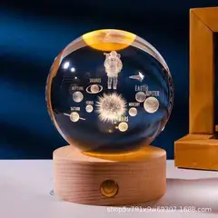 GENERICO - Esfera de cristal lámpara 3d multicolor