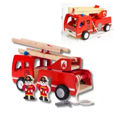 GENERICO - Camión de Bomberos Didáctico con Escalera para Niños