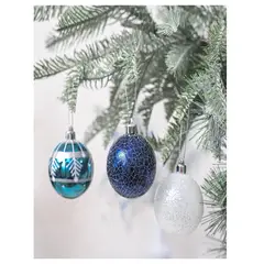 GENERICO - ESFERAS AZUL/BLANCO/PLATEADO - SET X30 UNIDADES