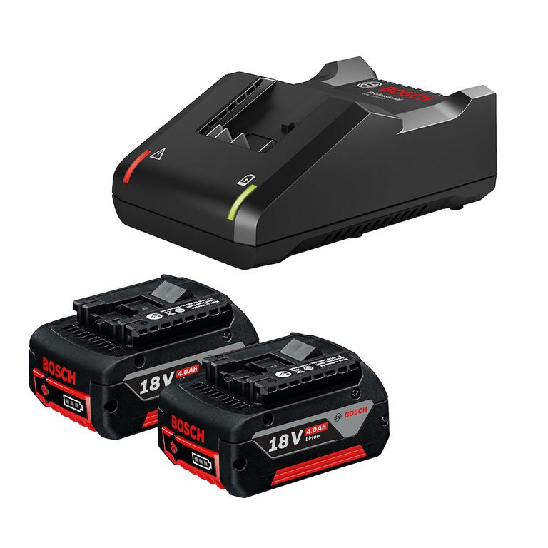 Kit De Baterías + Cargador Bosch Profes. 18v 4.0 Amperios