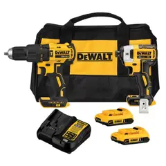 DEWALT - DCK223-D2 KIT TALADRO PERCUTOR DCD7781 + ATORNILLADOR DCF885 -