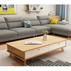 GENERICO - Mesa de Centro Vintage Asuna con 2 Cajones R&R MUEBLES