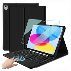 GENERICO - Funda Teclado Para iPad 10ma Generación 10.9 Bluetooth Trackpad - Black