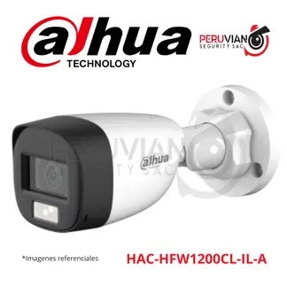 DAHUA - Camara Tubo con foco HDCVI inteligente de doble luz de 2 MP HAC-HFW1200CL-IL-A