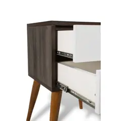 MUEBLES MACRUMO - Velador Vintage 2 Cajones Wengue