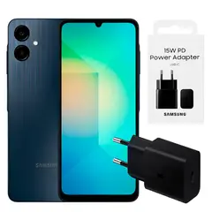 SAMSUNG - Galaxy A06 4GB RAM 128GB Negro + Adaptador 15W