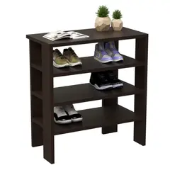 MUEBLES MACRUMO - Zapatera baja multiusos - color Wengue Armado