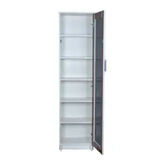 MUEBLES MACRUMO - Zapatera con espejo de 48cm - Color Cedro - Armado