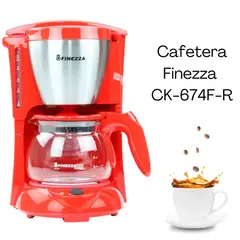 FINEZZA - Cafetera CK-674F-R Rojo