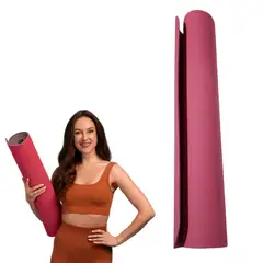 GENERICO - Mat Tapete para yoga pilates gimnasia de goma EVA - Fucsia