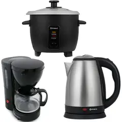 IMACO - Olla Arrocera + Hervidor Eléctrico KE1801 y Cafetera 6 tazas