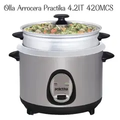 PRACTIKA - Olla Arrocera 4.2 lt Con Vaporera Cromada