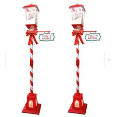 GENERICO - Farol Navideño MUSICAL CON EFECTO NIEVE 165CM