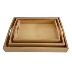 GENERICO - Promo de 3 bandejas de madera
