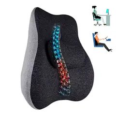 GENERICO - Cojin Ergonomico Lumbar Hanma Extra Foam + Funda+ Gel+ Soporte Ergo