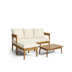 DMUEBLES - DM Sofá seccional de Terraza 3 cuerpos + Mesa de Centro