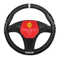MOMO - CUBRE VOLANTE NEGRO-BLANCO MOMO
