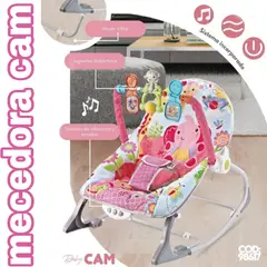 CAM - Silla Mecedora Musical Vibradora Soporta 20kg Con Bluetooth