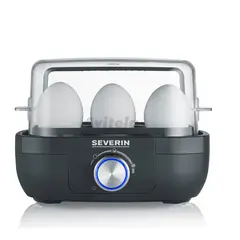 SEVERIN - Hervidor de huevos negro con perilla EK 3166