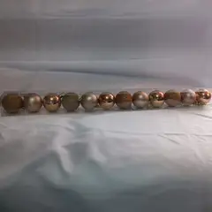 GENERICO - Bolas de navidad esferas navideñas decorativas 12 unid BRONZE