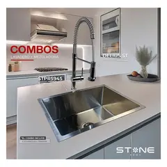 STONE - COMBO LAVADERO PREMIUM STPR5945 + DELIUS ST CON ESCURRIDOR-STONE
