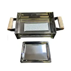 THE GRILL SHOP - Set de 3 Mini parrillas Inoxidable de mesa