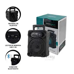 RYBIU IMPORT - Altavoz Economico de 4 Pulgadas Y+Banderitas Adhesivas