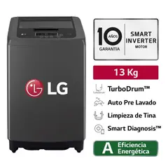 LG - Lavadora Carga Superior 13 Kg WT13BPBK Negro claro