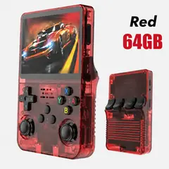 RETRO - Consola Retro R36S 2026 de 64GB ArkOS ORIGINAL Rojo