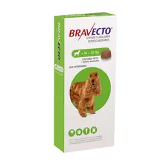 BRAVECTO - ANTIPULGAS 500MG PARA PERRO 10 A 20 KG - 1 TAB